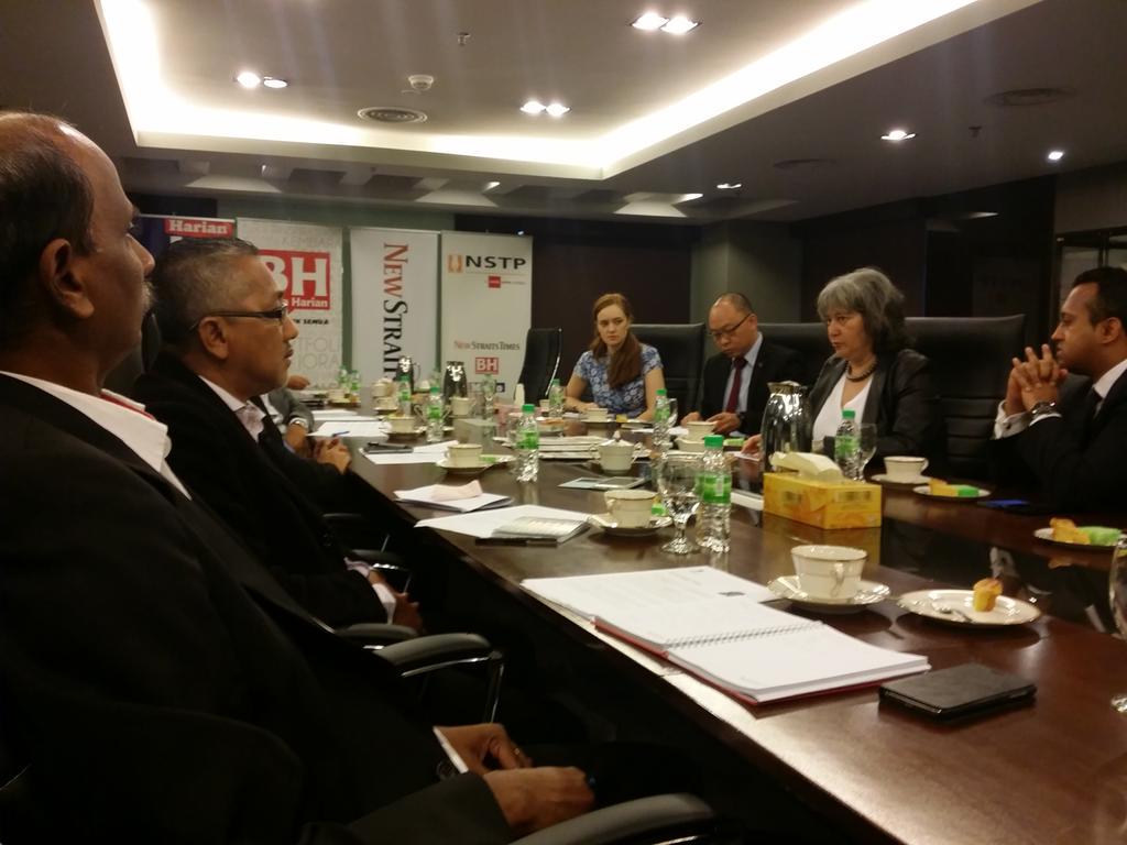madzaini's tweet photo. Visit by British High Comm @VickiTreadell  to NSTP. HE was born in Malaysia and received her early education in Ipoh. http://t.co/fSGDcKdf8z