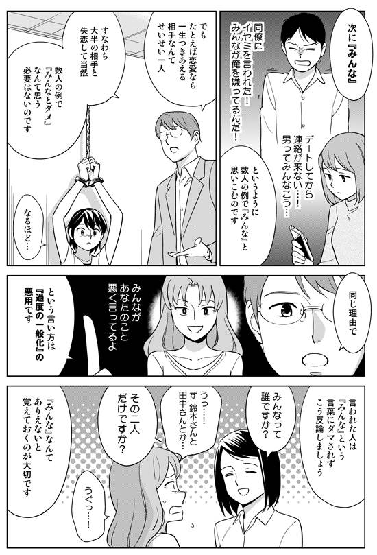 「いつも」「みんな」「絶対」という言葉を使う人ほど、うつになりやすいとされています。  
