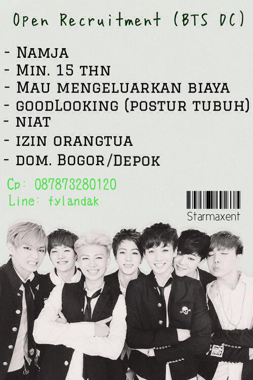 @NONAMOO_DDC [Help RT] Open Recruitment for namja^^ Cover BTS