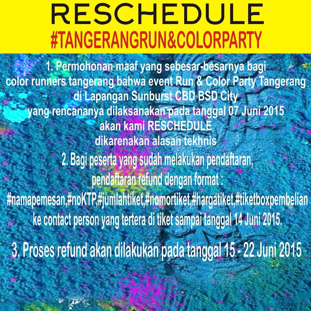 RCProad2JKT's tweet photo. Bagi colorrunners yang sudah terdaftar silahkan ikuti step berikut untuk proses refund tiket 🙏🙏🙏 http://t.co/9o3GaqzC1D