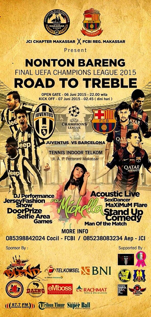 Warkop_PakGuru's tweet photo. Tiket nobar #finalUCL tersedia di @Warkop_PakGuru. Bagi yg berada di Sungguminasa kami buka sampe pkl.23.00wita :D http://t.co/NwFApc9Cus