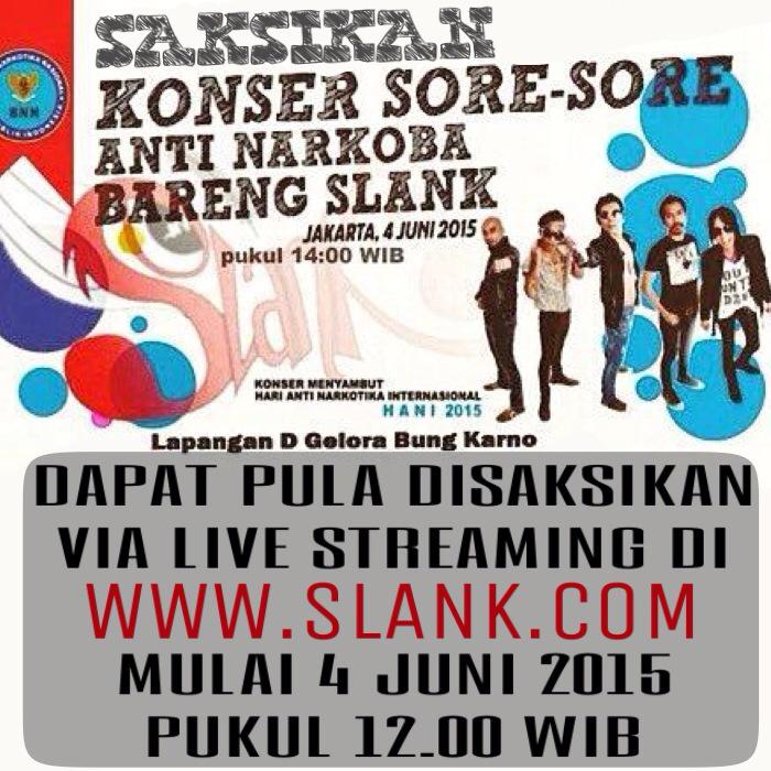 slankdotcom's tweet photo. Buat yang nggak bisa hadir langsung, kalian bisa nonton #KonserSore2WithSlank di http://t.co/rxq50MPWBi http://t.co/tRvbVgL2od