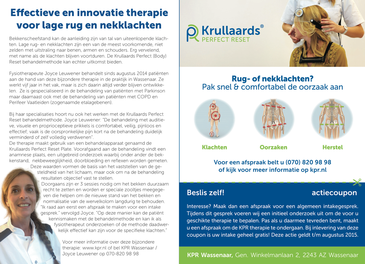 Locatie Wassenaar in de spotlight! #rugklachten #KPR #krullaards