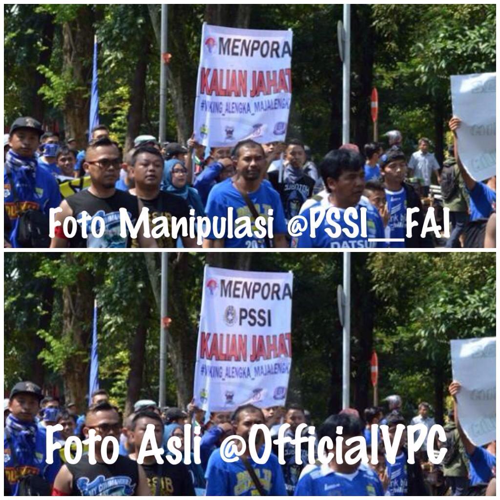 Memalukan, PSSI Manipulasi Foto Demo Bobotoh! dlvr.it/B5TZs1  #ShameOnYouPSSI