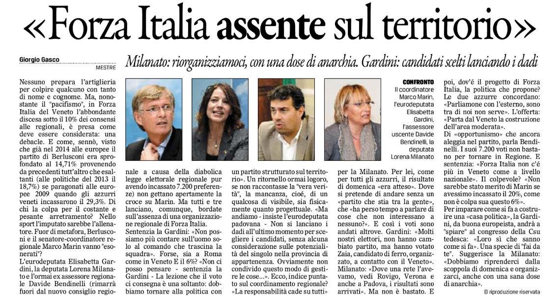 EGardini's tweet photo. #Gazzettino #ForzaItalia #Veneto @forza_italia http://t.co/GYig68UVlg