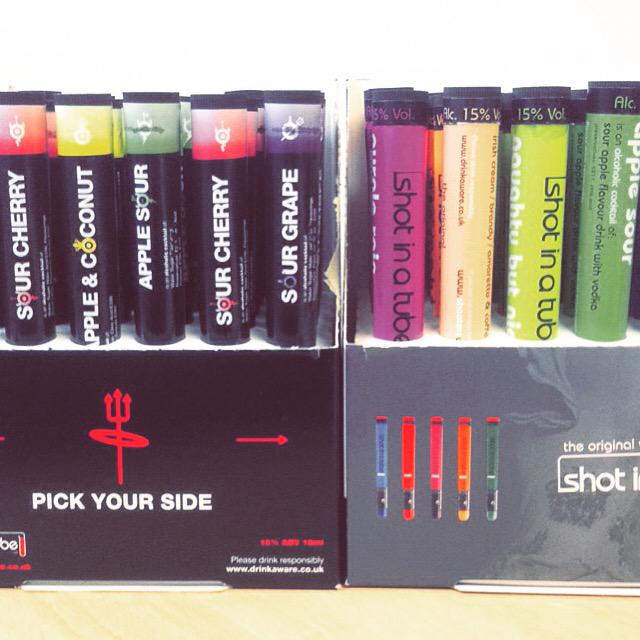 shotinatube's tweet photo. TRY OUR ORIGINAL AND SWEET&amp; SOUR RANGE! From apple sours 2 sambuca we have a fantastic range to cover all. All 15%! 😍 http://t.co/I1bNkNMupK