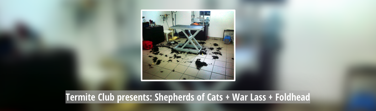theTermiteClub's tweet photo. Unmissable: #TermiteClub presents: Shepherds of Cats + War Lass + Foldhead http://t.co/Vn2dl8XNQw Tues 7 July http://t.co/6Nr9VNhTzS