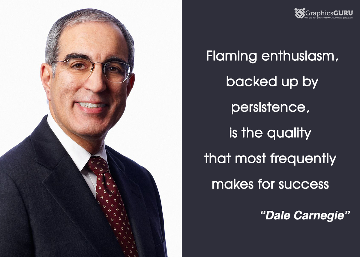 GraphicsGurus's tweet image. Flaming enthusiasm, backed up by persistence, is the quality that most frequently makes for success
"Dale Carnegie"