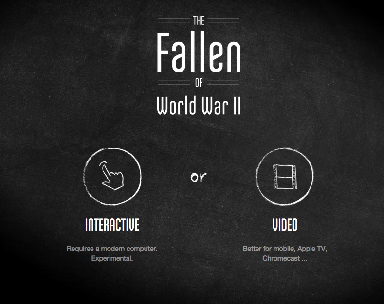 HeleneZuili's tweet image. Autre #perception de #WW2 avec le #WebDocu datadriven bit.ly/fallen-io @dataviz #MemorialDay2015 #WebGL