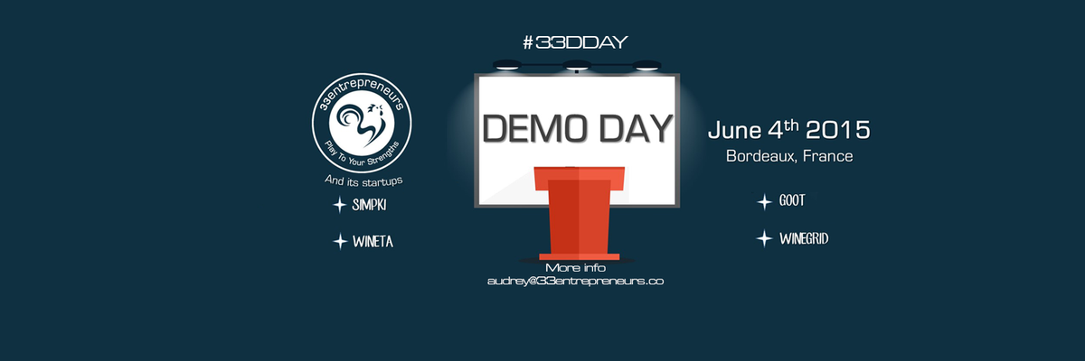 vincentpetre's tweet image. Today, 5pm #Bordeaux will be disrupted by @gootfr @SimpkiTravel @watgrid @WinetaCom #33DDAY 33entrepreneurs.co/event.php?even…