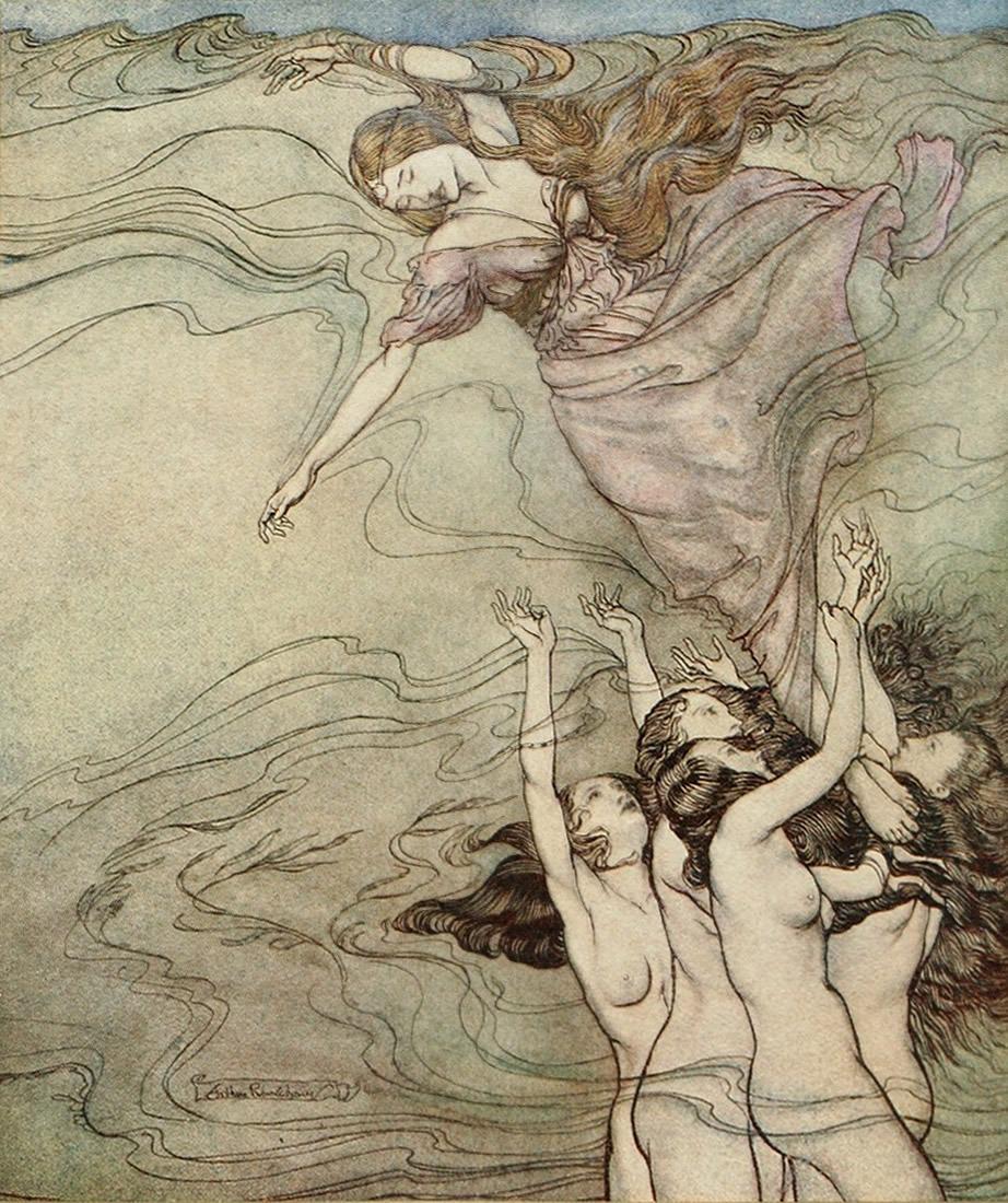 Arthur Rackham 1867-1939 - The Water Nymphs illustration from Comus by John Milton
