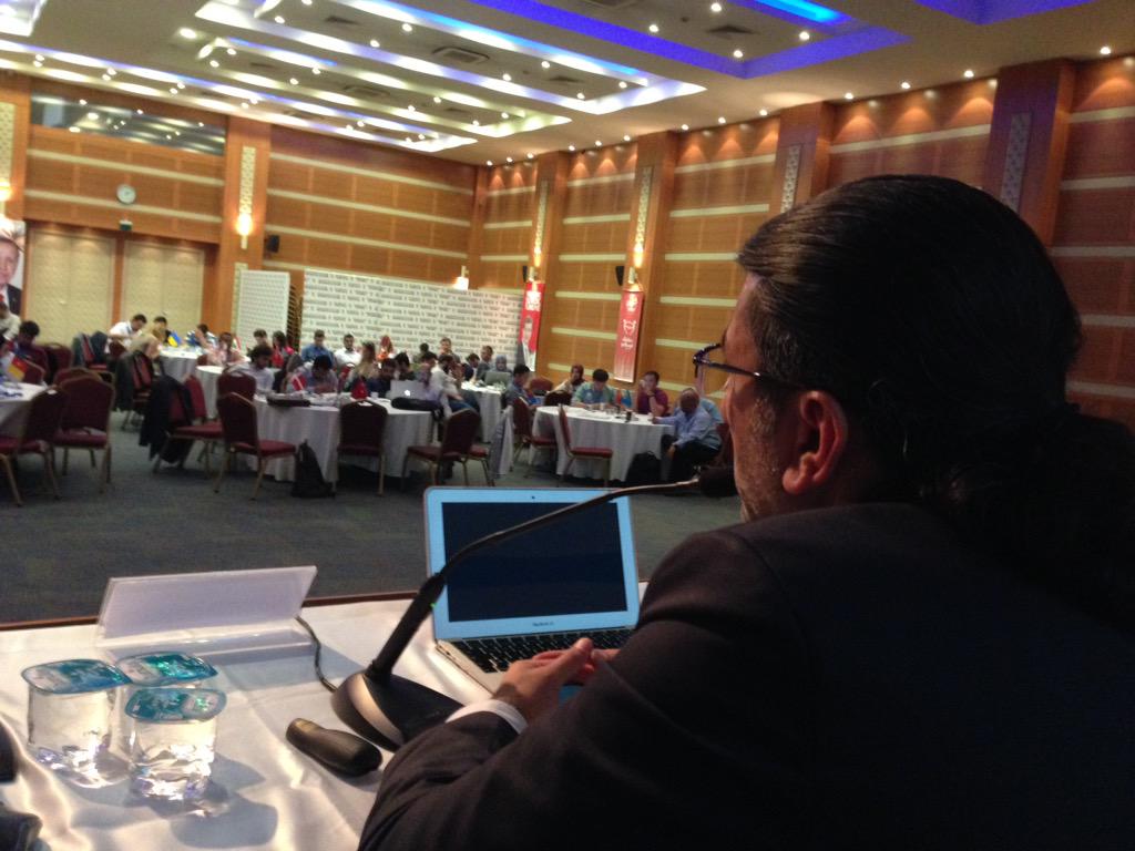 ElectionExchang's tweet photo. The second speaker in #EEP2015 media section is Sabri Celebioglu(the head of İstanbul @anadoluajansi ) @Akpartyyth http://t.co/FUu3ho8B4y