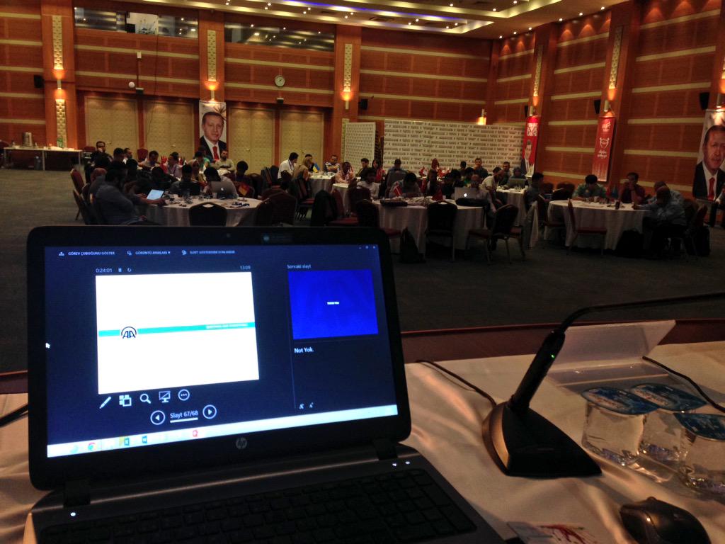ElectionExchang's tweet photo. The second speaker in #EEP2015 media section is Sabri Celebioglu(the head of İstanbul @anadoluajansi ) @Akpartyyth http://t.co/FUu3ho8B4y