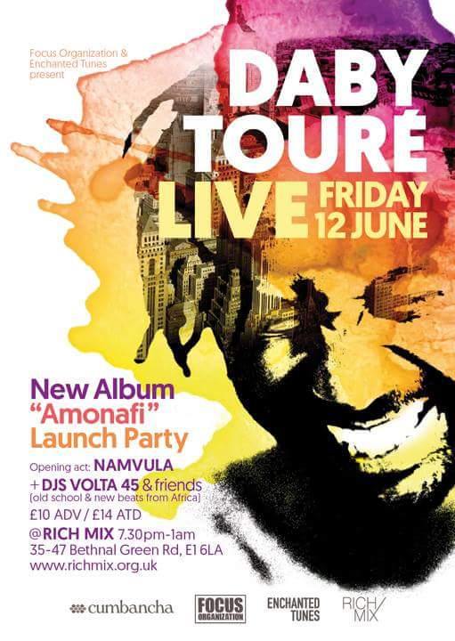 FocusOrg's tweet photo. @BossGenetix Pls RT DABY TOURE' Live - BBC WORLD MUSIC AWARDS Nominee FRI 12 June BOOK NOW: https://t.co/aUFWEZXYOx http://t.co/ctWhMFnnAr
