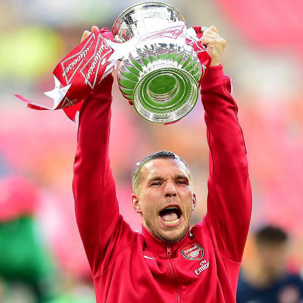 \" Happy Birthday to Arsenal striker Lukas Podolski who turn 30 today! 