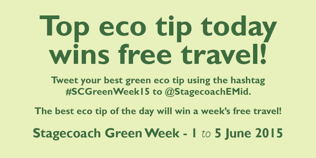 Tweet us your best green tip for a chance to win a week's free travel #SCGreenWeek15 Info:➜ stge.co/NHgF3