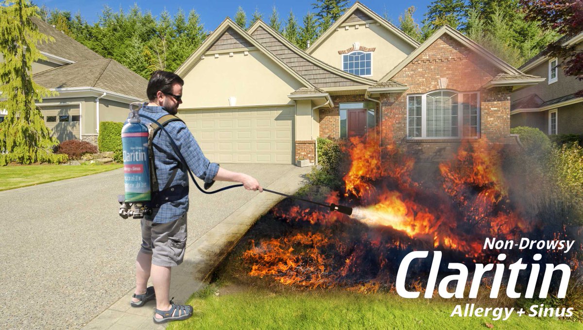 TheOnion's tweet photo. New Claritin Flamethrower Incinerates Whatever Causing Allergies http://t.co/PckD8NwH6j http://t.co/j1imYSj1NQ