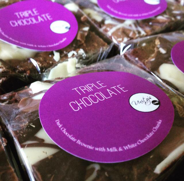 UnitysFood's tweet image. Loving the new brownie labels! Thank you @handylabels @UnitysFood #chocolate #brownie