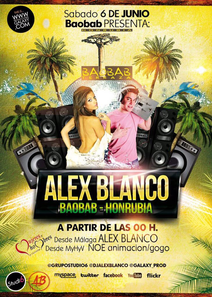 Este sábado se lía en <a href="/BaobabHonrubia/">  ➡ BAOBAB HONRUBIA⬅</a> con <a href="/djalexblanco/">Alex Blanco™</a> y #NOE dsd #myhyv que no te lo cuenten!