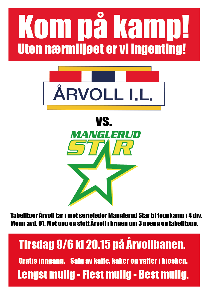 AarvollIL's tweet photo. Tabelltoer @AarvollIL mot  serieleder @MS_fotballAlag  tirsdag 9/6 kl 20.15 på Årvollbanen. Kommer du? http://t.co/7k7ygFsdM4