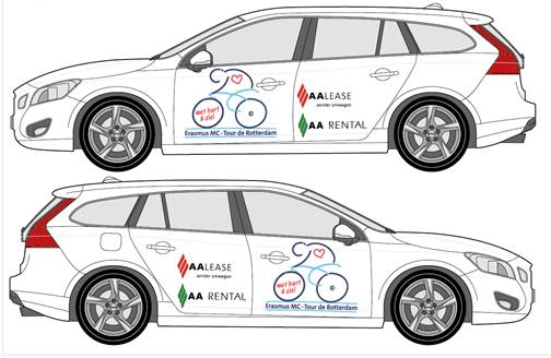 Mooie en ruime auto's van <a href="/AAlease/">AA Lease</a> versterken de volgkaravaan op zaterdag 27 juni met een exclusieve uitstraling!