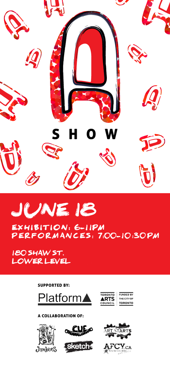 CUEToronto's tweet photo. We collab'd w @ArtStartsTO @AFCYtoronto @jumbliestheatre @SKETCHToronto @TorontoArts to grant $48k. Now... #AShow2015 http://t.co/6ihghk8TV4