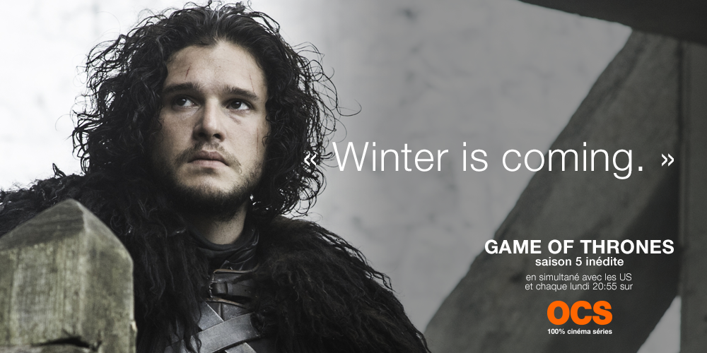 cineplus_ocs's tweet photo. #Canicule : un mot que #JonSnow ne connaît pas.
#GameOfThrones http://t.co/cLJ6NoYx6r