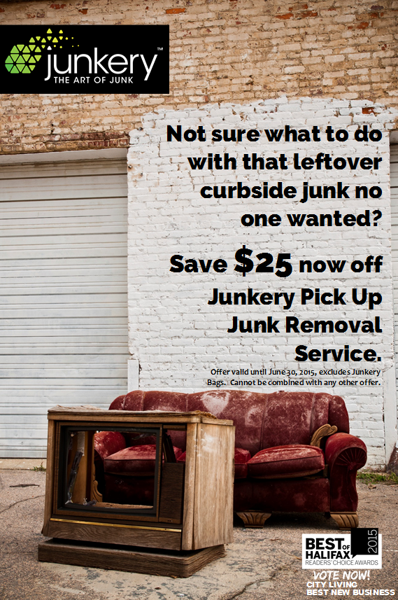 TheArtofJunk's tweet photo. Not sure what to do with the #hfxcurbside junk no one wanted? Save $25 on #Junkery junk removal pick up. #Halifax http://t.co/4msYOp9fVi