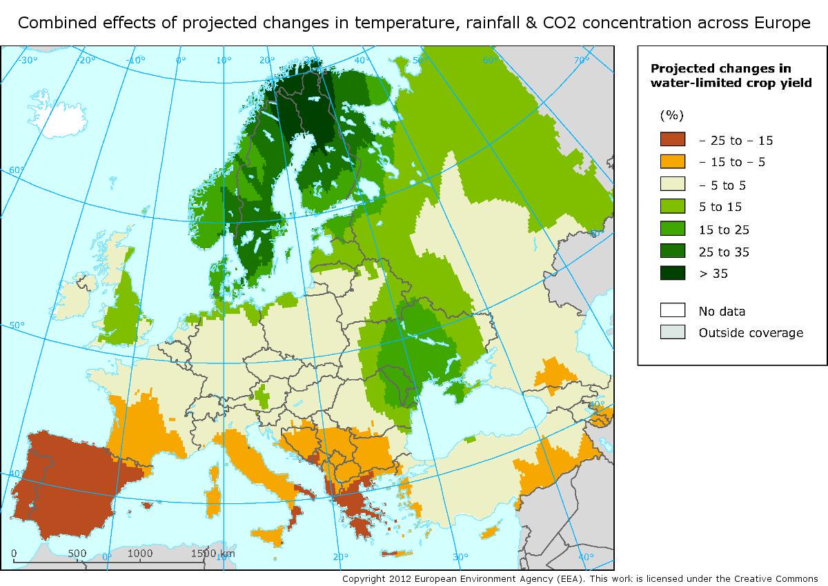 ForumForAg's tweet image. Impact of #ClimateChange on European agriculture: projected changes in temperature, rainfall &amp;amp; CO2