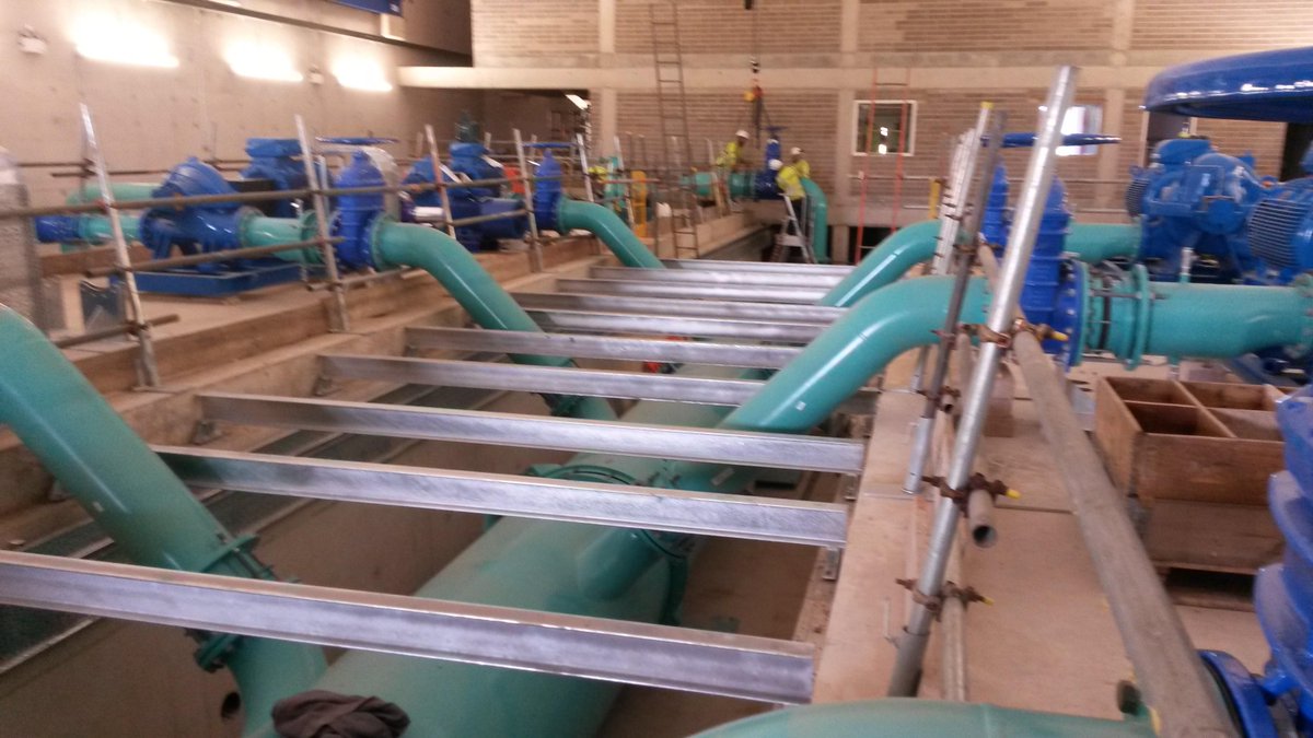 Sunshine sees the continued installation of steel work to new pumping station in Sturminster Marshall <a href="/wessexwater/">Wessex Water</a>
