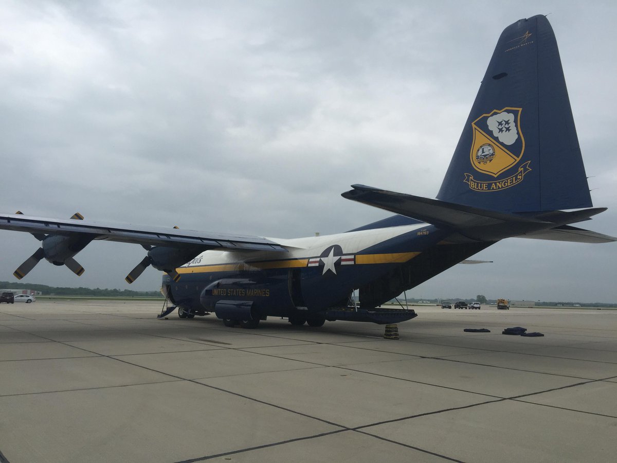 #AirFest15 welcomes the C-130 Fat Albert to Rockford. The Fat Albert is the operational workhorse of the Blue Angels.