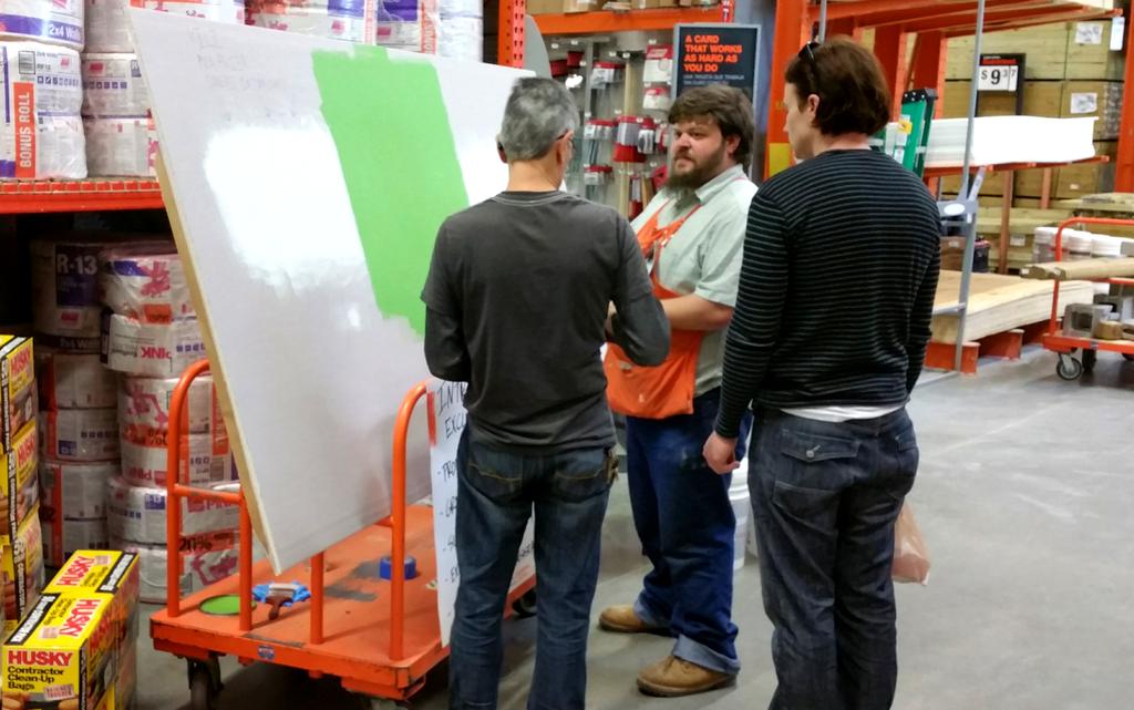 HomeDepot2615's tweet image. Cesare, showing off the new Behr PRO paint. This stuff has amazing coverage and sprays well too. #behr rules!