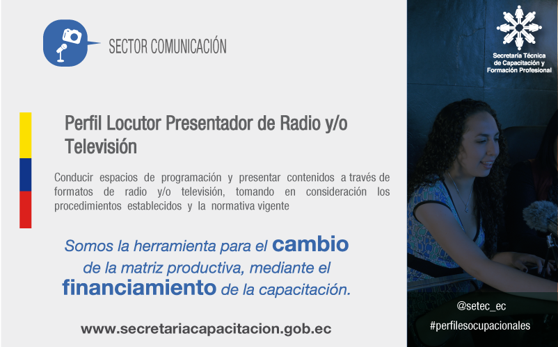 setec_ec's tweet photo. Conoce los perfiles ocupacionales levantados y validados para capacitar al sector productivo.
http://t.co/JemBX7Wfyy http://t.co/amGwrwZXG0