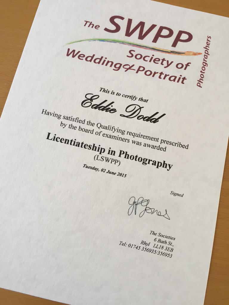 EdDodd's tweet photo. Gobsmacked. I got my #Lswpp today. Thank you @TheSocieties for this inspiration & giving me a goal. Next up Aswpp :) http://t.co/QiGd74McaS