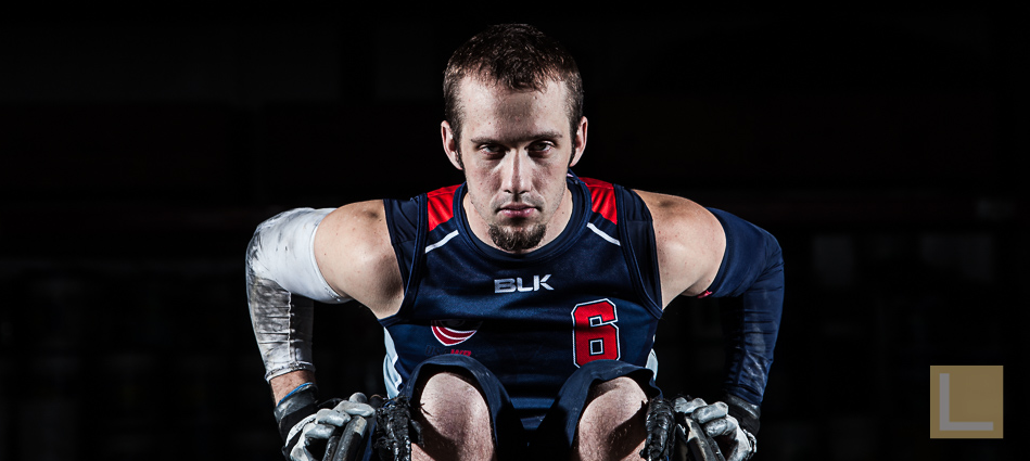 Purpose2Play's tweet photo. Don't let the wheelchair fool you. @ENewby9 is a hardcore #rugby player. Our exclusive: http://t.co/KIIQ9rhOMi @IWRF http://t.co/oM4qX38dYM