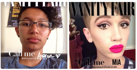 BuzzFeed's tweet image. Trans people are creating their own Vanity Fair covers with #MyVanityFairCover bzfd.it/1GnmYcu