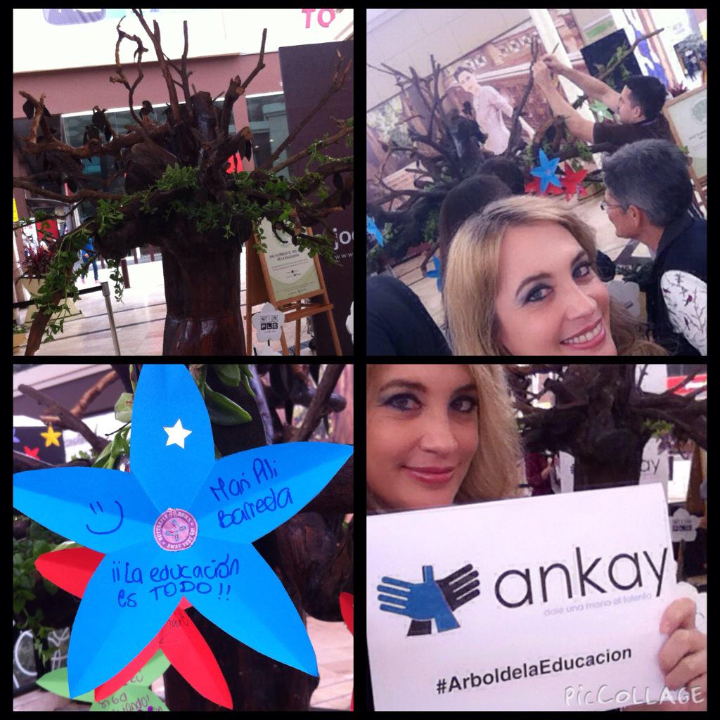 MariBarredaOF's tweet photo. Esta mañana inauguramos el #ÁrbolDeLaEducación de #Ankay y ya empezamos a llenarlo de flores ¡Vengan al Jockey Plaza! http://t.co/Jt5X2K6FEU