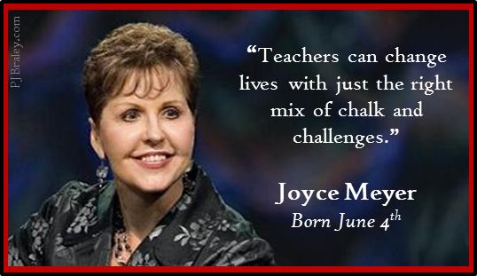 Happy Joyce Meyer.

\"A pencil and a dream can take you anywhere.\" - Joyce Meyer, Am.author 