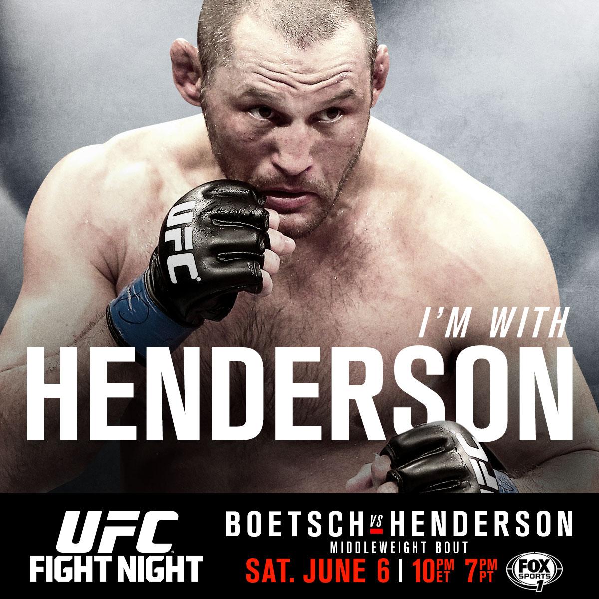 ufc's tweet photo. RT if you're w/ #Hendo @DanHendo THIS Saturday, June 6 at #UFCNOLA | LIVE &amp; FREE on @FOXSports1 http://t.co/fq4DdRZpHf