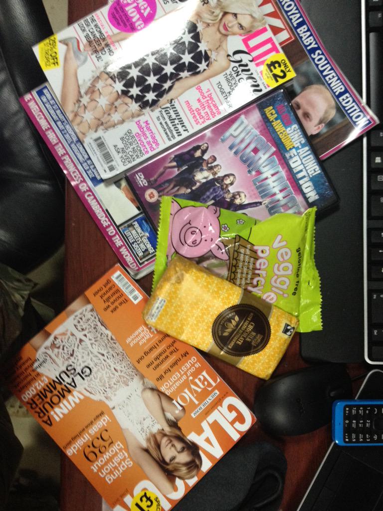 Helen_E_Percy's tweet photo. My amazing husband's welfare package.. He really is a keeper! #chocoholic #Aca-mazing http://t.co/ObOq3sLNbC