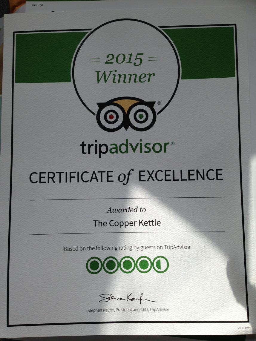 This year's #tripadvisor certificate to add the collection, thank you all so much for your reviews and custom!