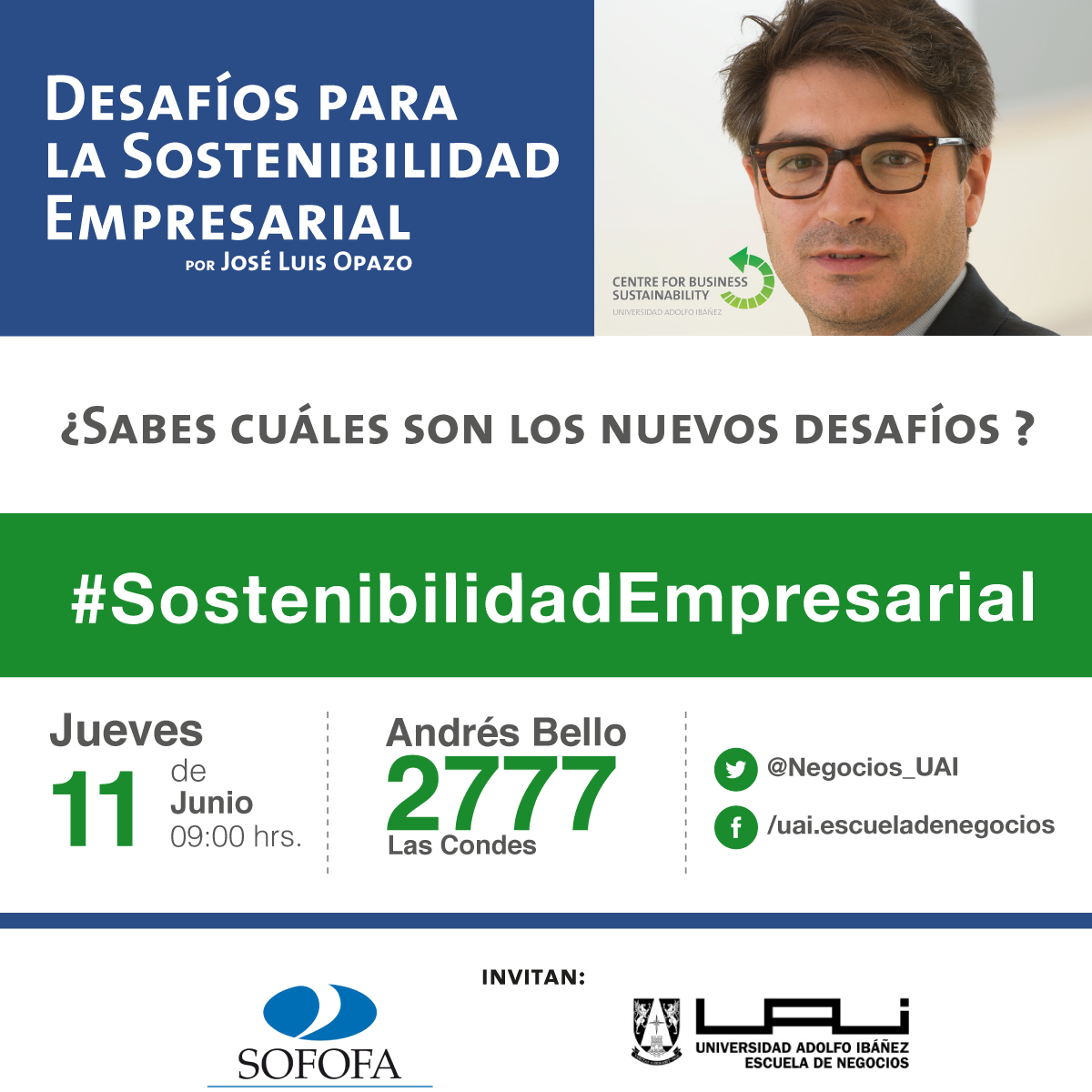 NegociosUAI's tweet photo. El próximo 11 de junio @uaicbs y SOFOFA se unen para entregar el premio de Sostenibilidad Corportaiva 2015 http://t.co/Nh6sUTWzQv