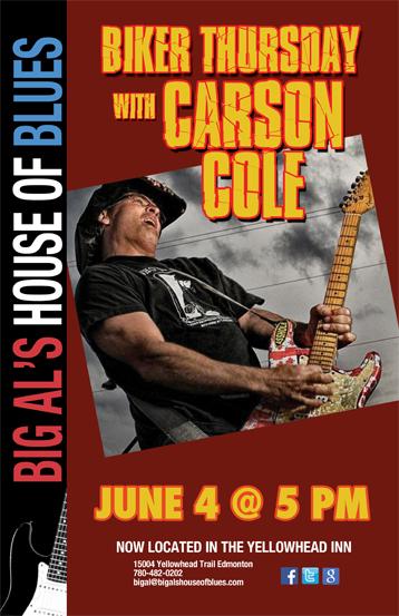 TONIGHT come experience Biker Thursdays with #Canadian folk singer and lyricist Carson Cole! #yeg #ThirstyThursday
