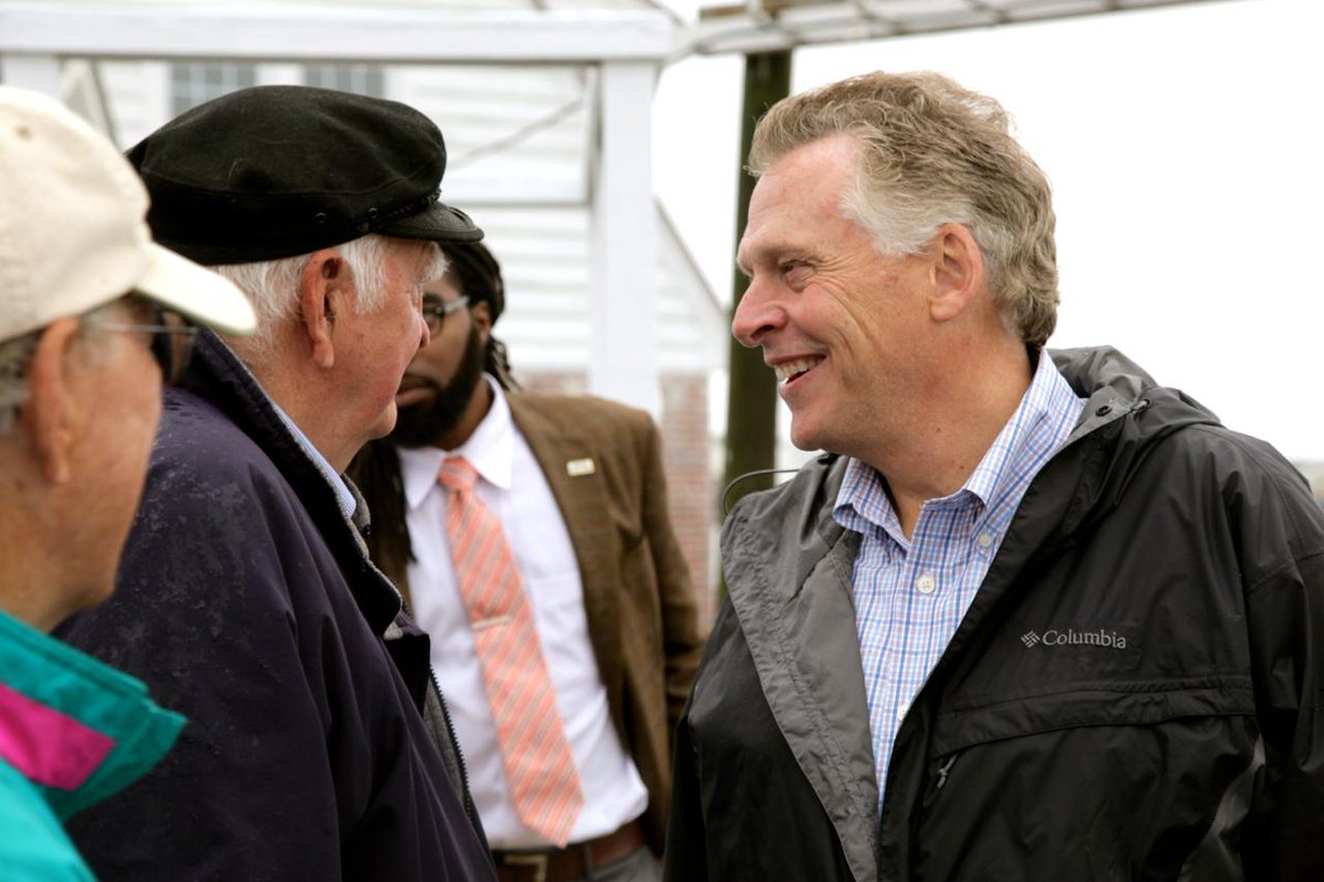 SavingMenhaden's tweet image. Gov. McAuliffe @GovernorVA enjoyed speaking with Reedville residents at today's event about new #menhaden harvest