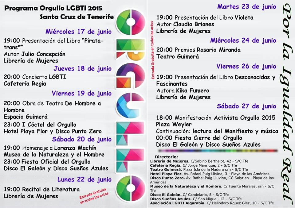 tenegay's tweet photo. Tenerife celebra el #Orgullo #LGTBi. Te lo vas a perder? @Tenerifemania @visibilidadLGTB 
http://t.co/6jOhHUKzcg http://t.co/9PzHKGAIur