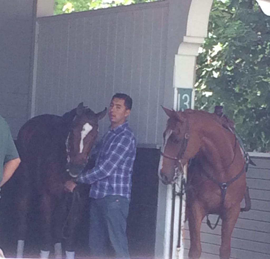 CDeBernardis721's tweet image. Even the outrider's pony wanted to get a look at #Untapable