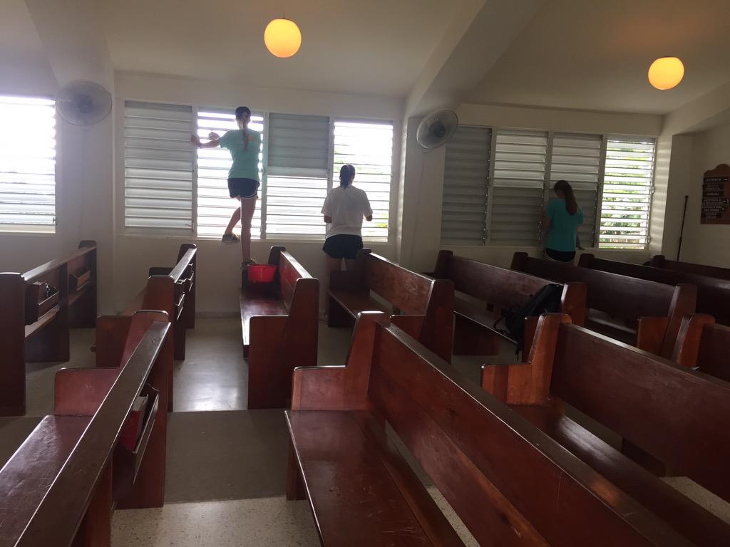 PR2k15's tweet photo. Cleaning up the church today for our last day of work #pr2k15 http://t.co/NwKemG2B0L