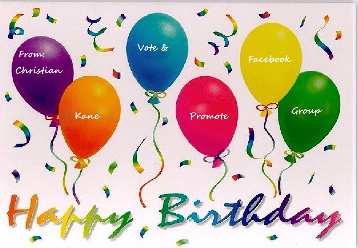   Hope enjoys a Happy Birthday! From Christian Kane Vote & Promote 
