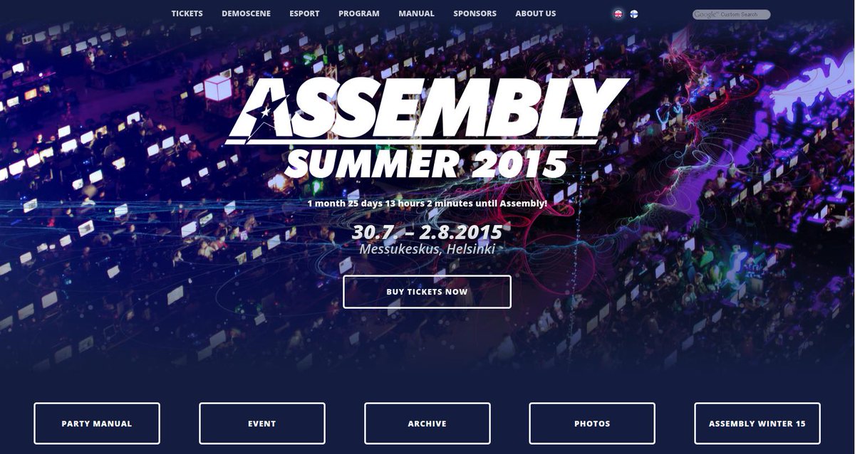 assemblyparty's tweet image. Our new glorious website is released! Thanks #assemblycomputerfestival #webcrew !
assembly.org