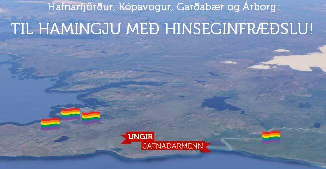 Húrra! Garðabær varð í dag fjórða sveitarfélagið til að ákveða að bjóða nemendum grunnskóla upp á hinseginfræðslu!